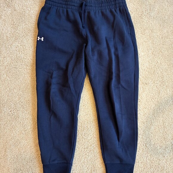 Under Armour Fleece Navy Blue Women's Sweatpants LIKE NEW Size X-Large - Picture 2 of 9